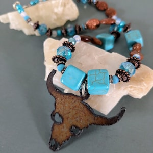 Southwestern buffalo necklace, Southwestern jewelry, Southwestern necklace, Southwestern wedding, Buffalo necklace, Womans buffalo necklace