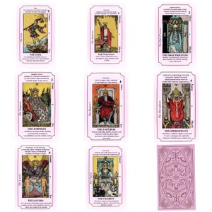 BARAJA DE TAROT PARA PRINCIPIANTES con palabras clave, sí/no, inspirada en Rider Waite