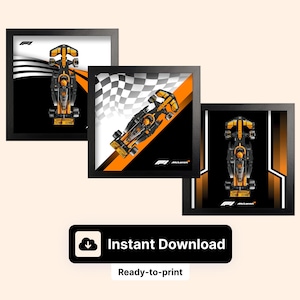 McLaren F1 Racing Car Wall Art: 76919 Speed Champions Display (Digital Download)