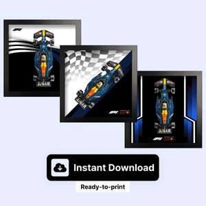 RB20 Racing Car Wallboard: Speed Champions Style (Digital Printable Poster)