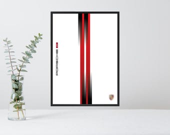 Porsche 911 RSR Poster: Technic 42096 Model Garage Decor (digital