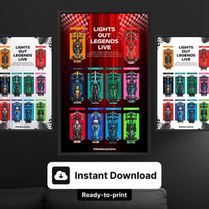 All-in-one Grand Prix Racing Display Set: 2025 Teams, 3 Digital Posters (Instant Download)