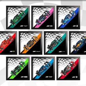 Grand Prix Racing Team 2025 Display Set: 10 Car Model Backgrounds (Digital Download)
