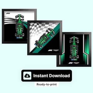 Aston Martin AMR24 F1 Racing Car Wall Art: Speed Champions Display (Digital Download)
