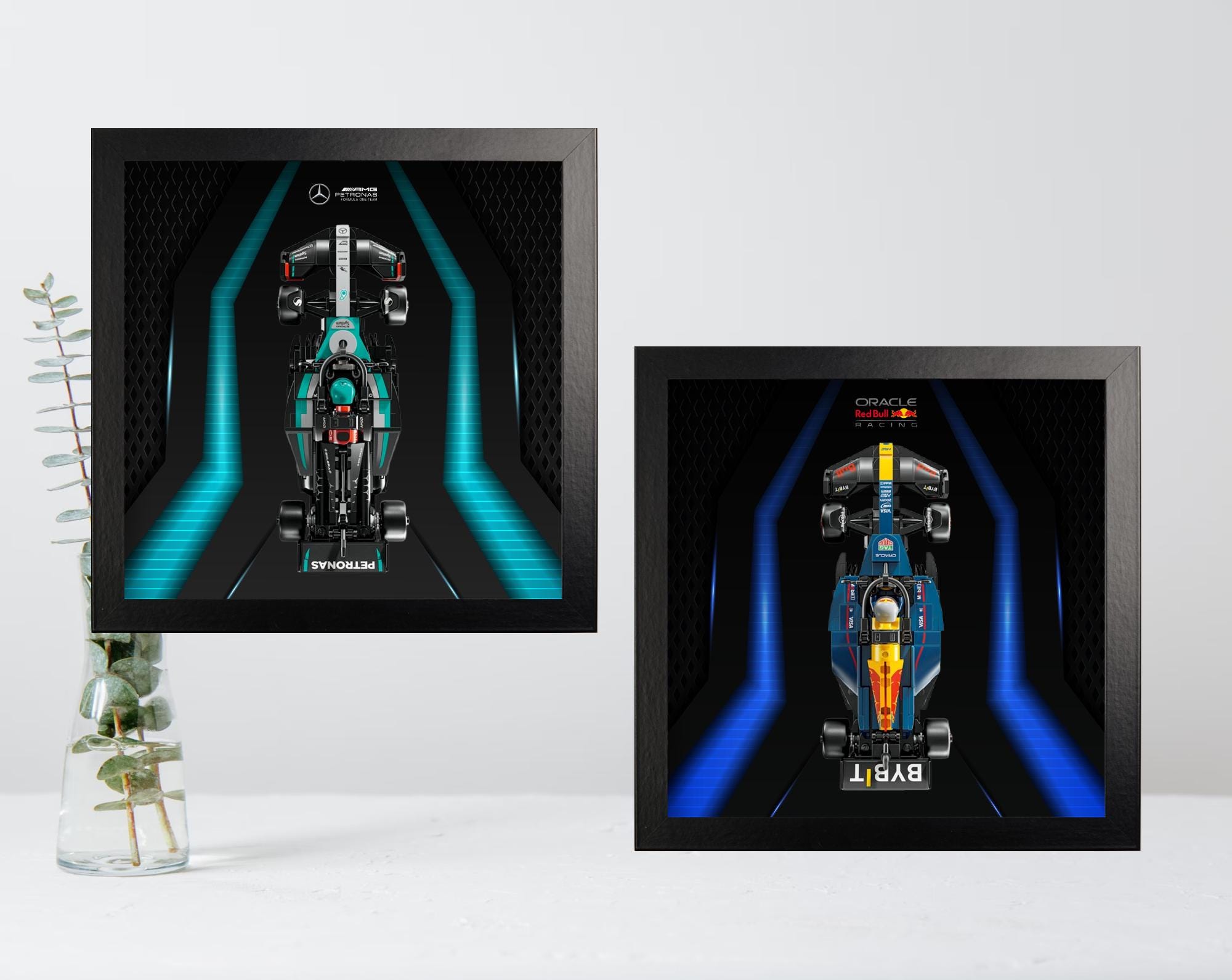 Grand Prix Racing Car Display: 10 Digital Backgrounds (25x25 Cm ...
