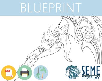 Mietitore | Falce della Morte | Falce | Modello Lifesize 1:1 Modello Blueprint