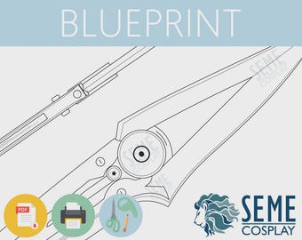 DbD | Trickster Killer | Knife | Pattern Lifesize 1:1 Template Blueprint