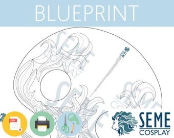 Signora della Luce | Venata | Maschera | Modello Lifesize 1:1 Modello Blueprint