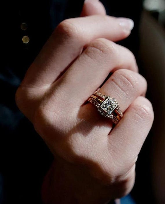 エメラルドカット 覆輪 ベゼルセッティング リング #RI489