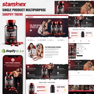 Saúde Masculina | Tema Shopify Saúde | Shopify Produto Único | Modelo de Saúde Responsivo | Design de Comércio Eletrônico Shopify | Loja de Saúde | Shopify