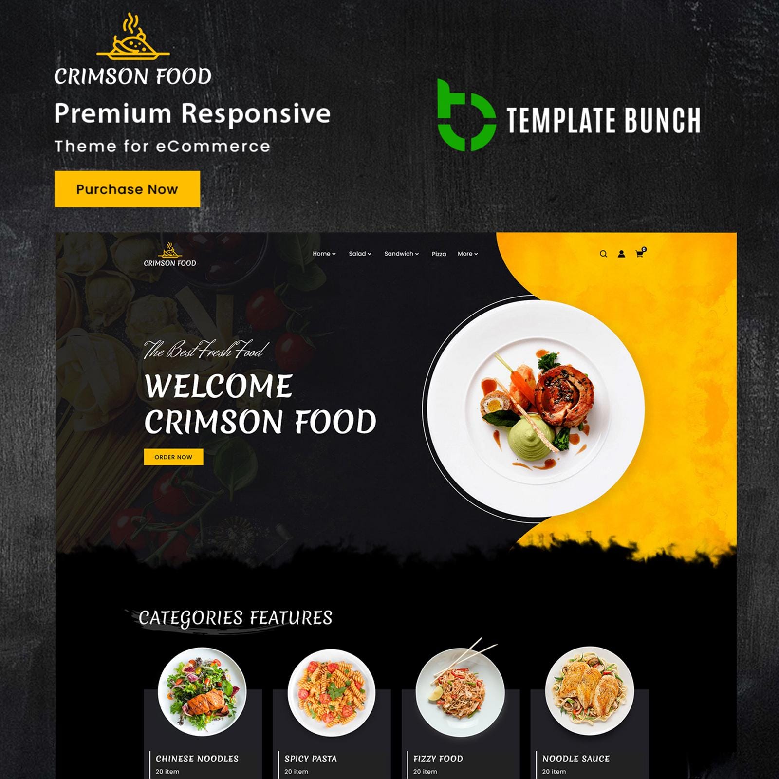 Crimson Food Shopify Theme | Responsive Ecommerce Template