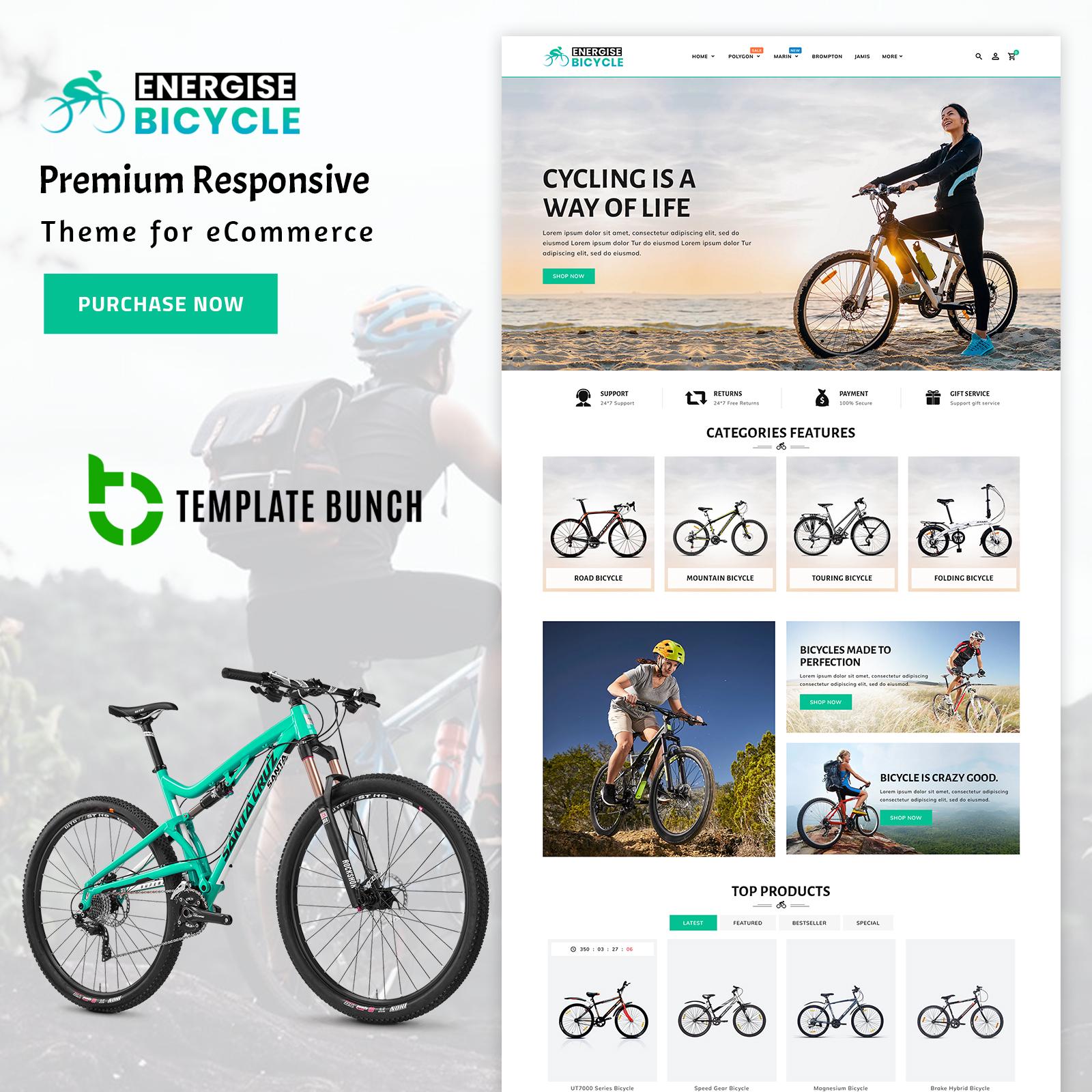 Bicycle Shopify Theme Bike Shop Template Cycling Store Shopify