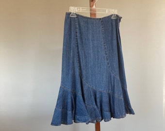 Plus Size Jean Skirt - Etsy