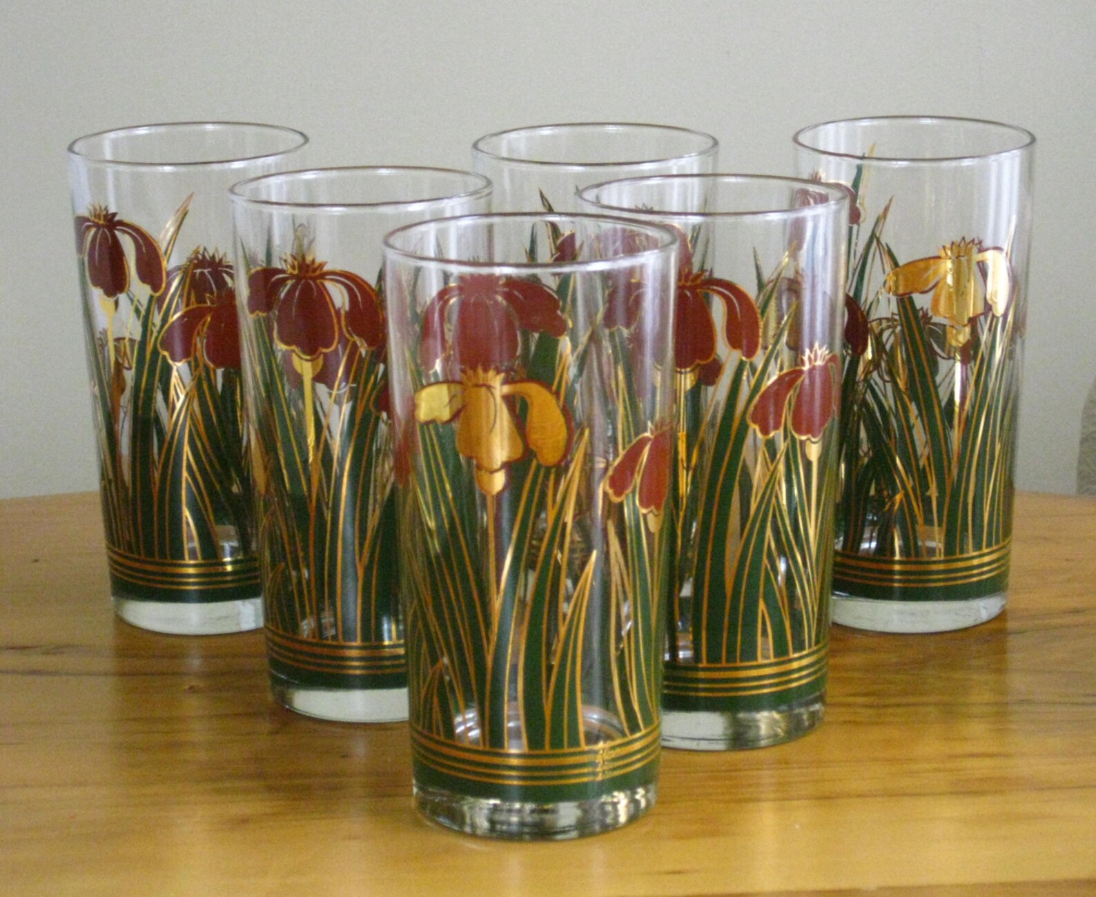 drinking glasses retro