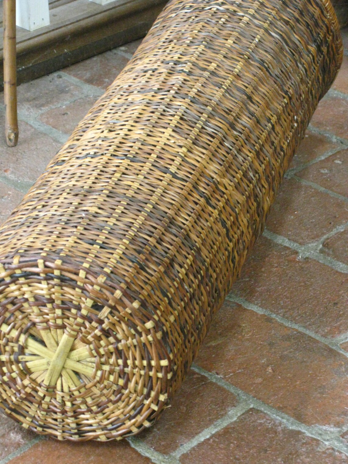 Vintage Wicker Umbrella or Cane Stand Basket Tall Woven Basket Etsy