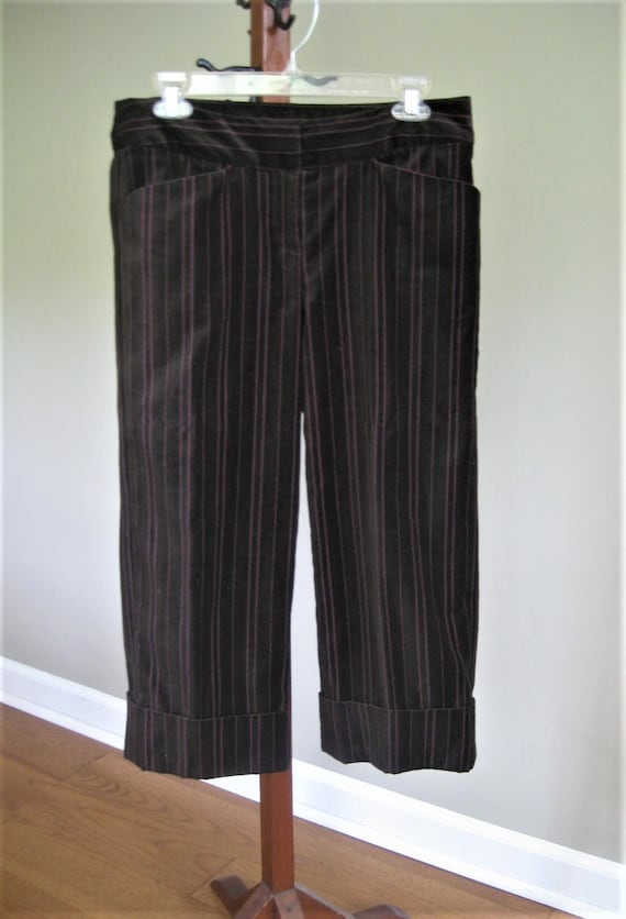 Vintage Red Checkered Capri Pants
