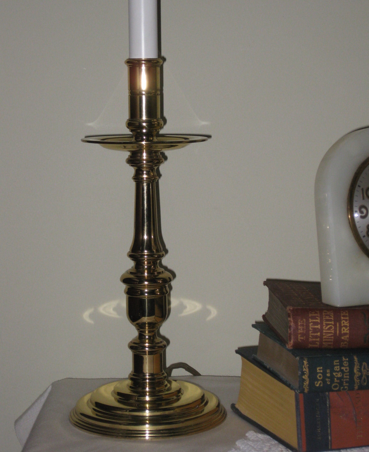 Vintage Baldwin Brass Candlestick Lamp Etsy