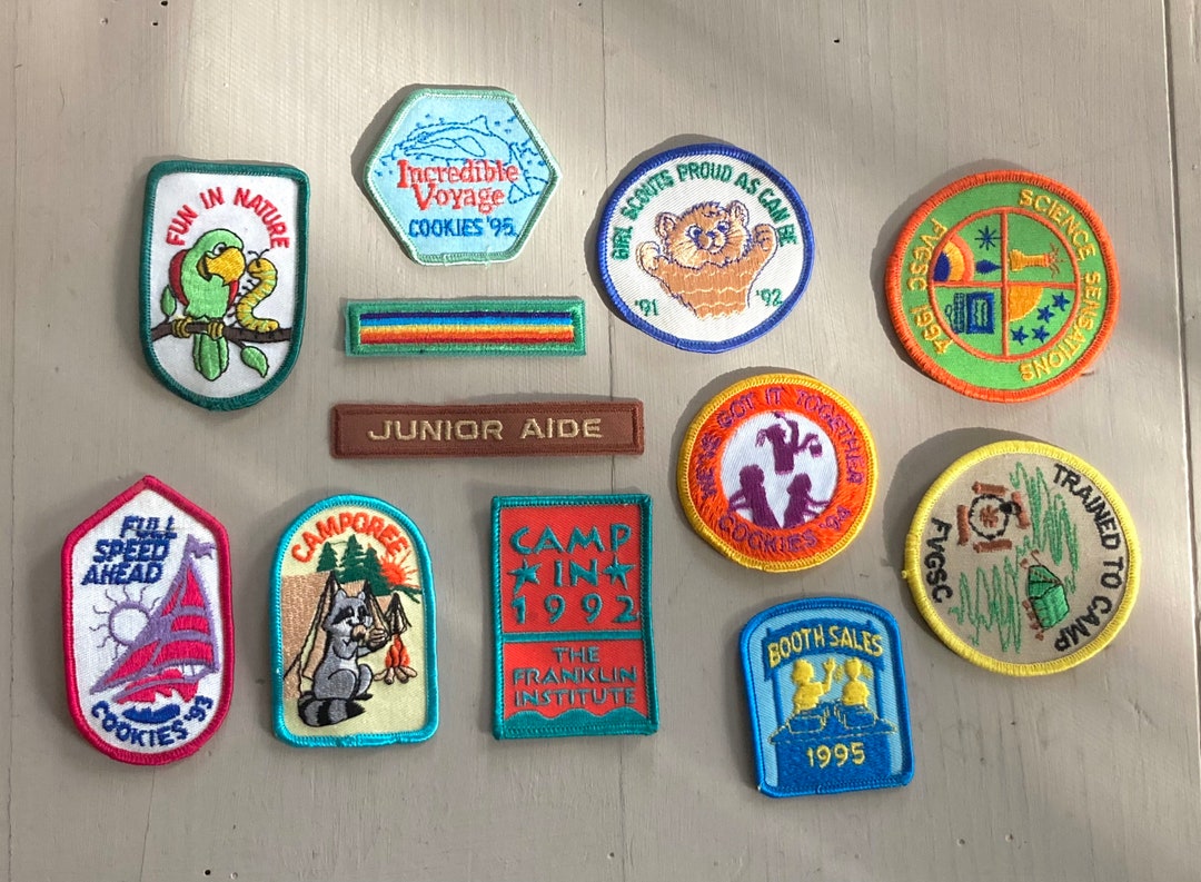 Girl Scout Badges 12 1990s Patch Collection Achievement - Etsy