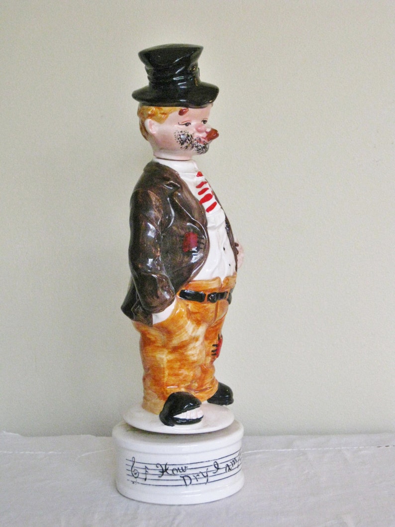 1950s Figural Liquor Decanter Vintage Ceramic Musical Bottle Etsy