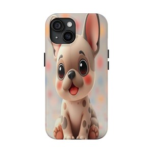 Cute Cartoon Dog Tough Phone Case, Protective iPhone Cover, Cute Pet Lover Gift, Cartoon Animal Phone