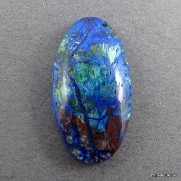 Azurite Malachite Cuprite Designer Cabochon (Arizona)