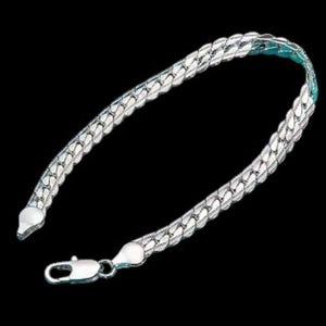 925 Sterling Silver Men&#39;s Bracelet - 20cm Cuban Link Chain - Stylish Silver Bracelet for Men - Gift for Him - Men&#39;s Jewelry