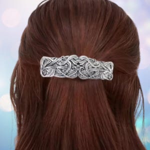 Vintage Style Barrette: Gold or Silver Metal Hair Clip