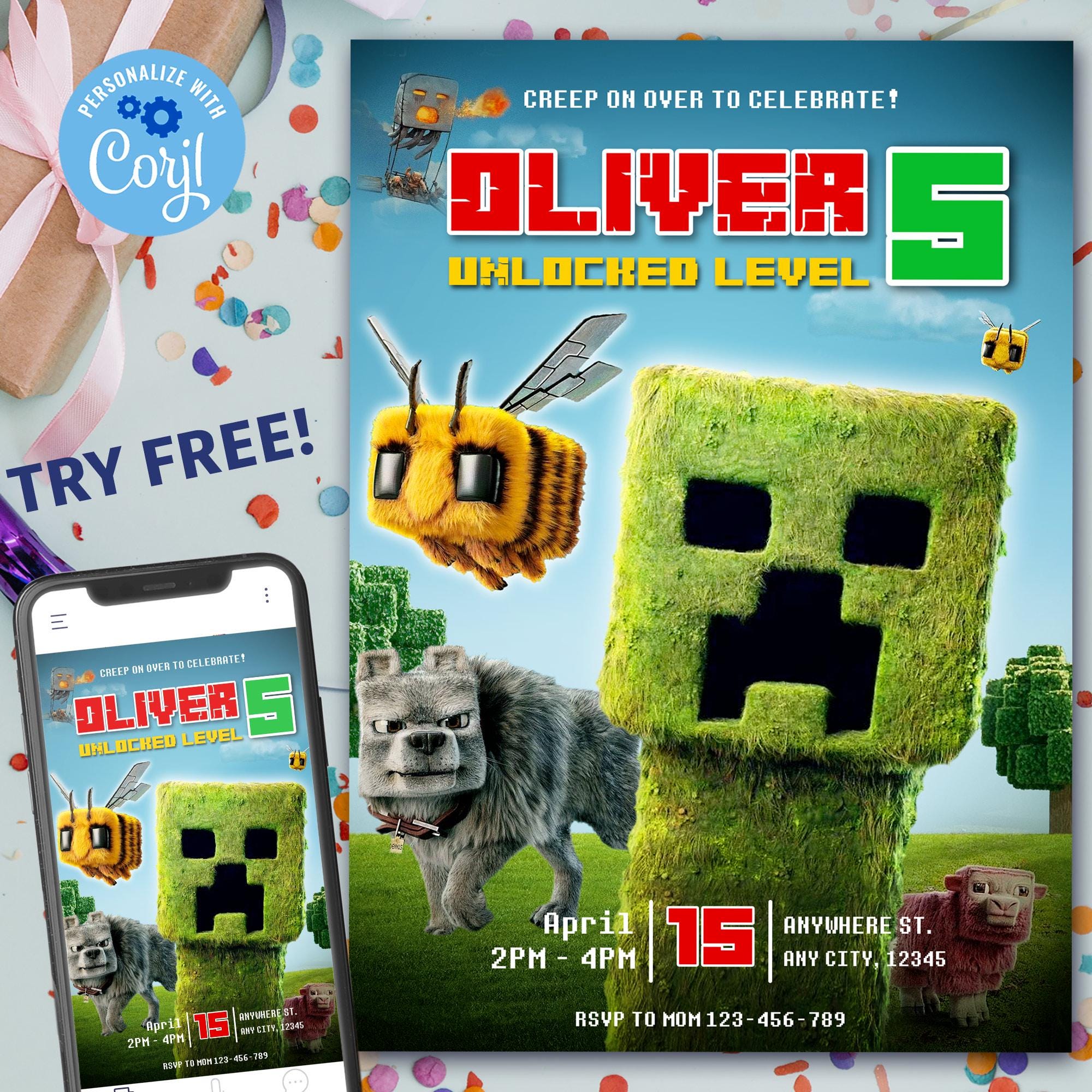 Minecraft Movie Invite (Corjl)