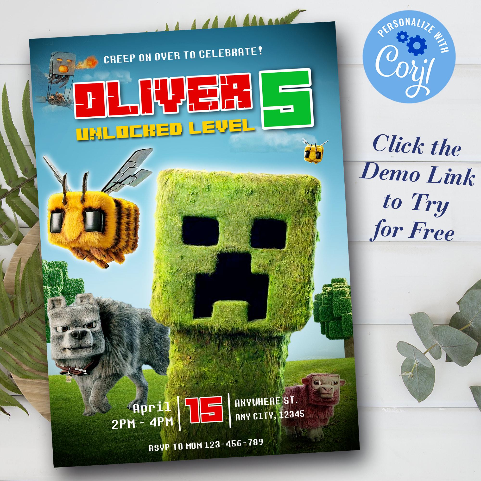 Minecraft Movie Invite (Corjl)