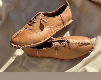 Women Leather Flat Shoes, Leather Sneakers, Zero Drop, Wider Shoes, Grounding, Earthing Slip-on, Wide Toe Box, Women Genuine Leather Yemeni