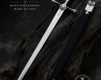 Alucard Castlevania Sword Replica, Gothic Anime Longsword Display Prop with Scabbard