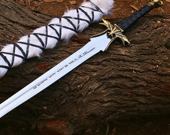 Ancient Barbarian Mother's Sword – Handmade Fantasy Sword, Stainless Steel Medieval Replica, Collector Display Gift