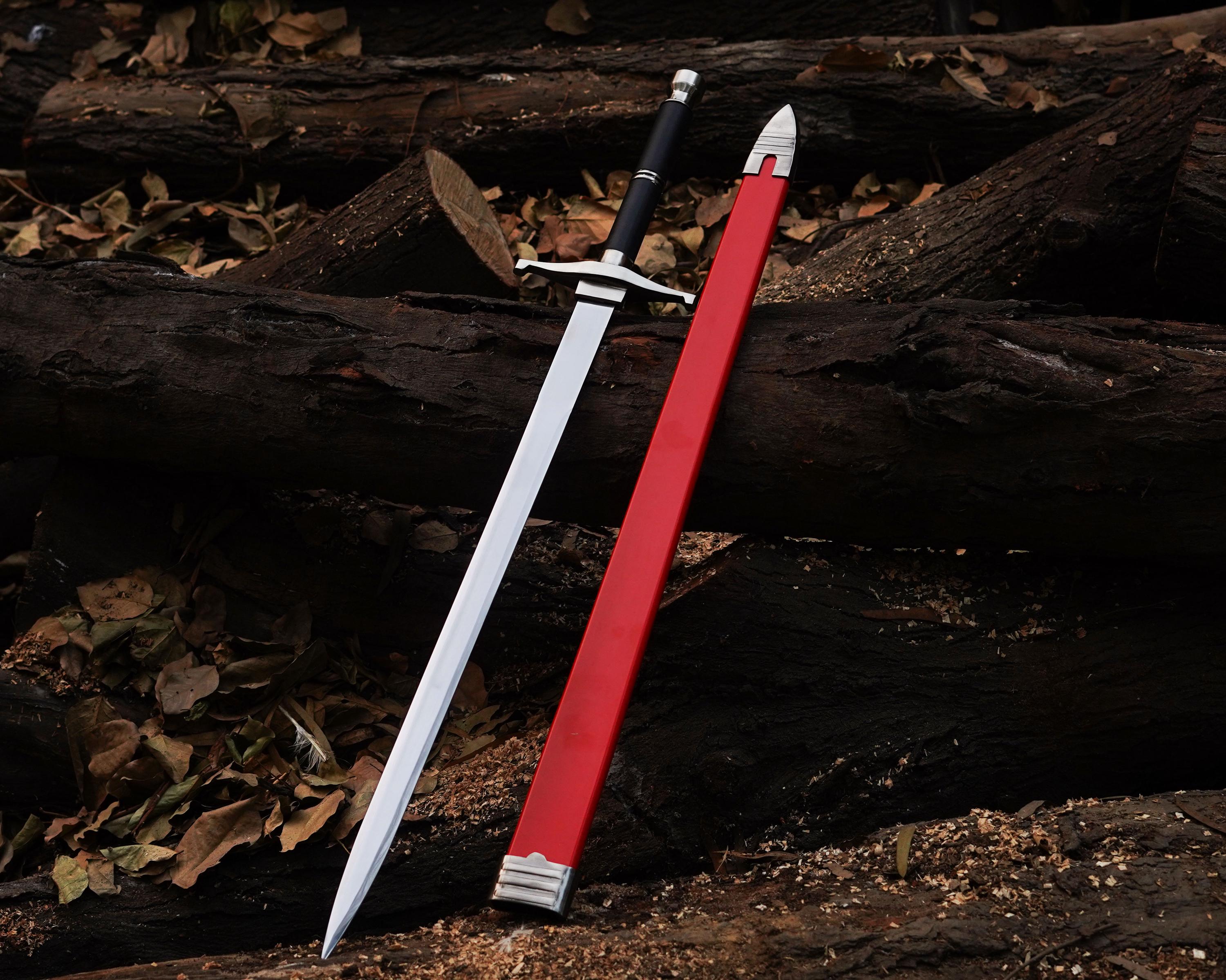 Handmade Dragon Ball Z Future Trunks Stainless Steel Replica Sword with Scabbard