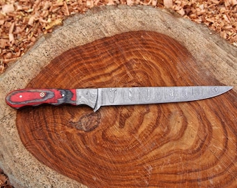 Handmade Damascus Steel Fillet Knife | flexible blade knife, sharp knife, kitchen knife, anniversary gift, groomsman gift, Birthday Gift.