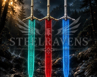 Holy Moonlight Sword Replica, Fantasy Greatsword with Scabbard, Personalized Medieval Cosplay Sword, RPG Collector Gift for Gamers
