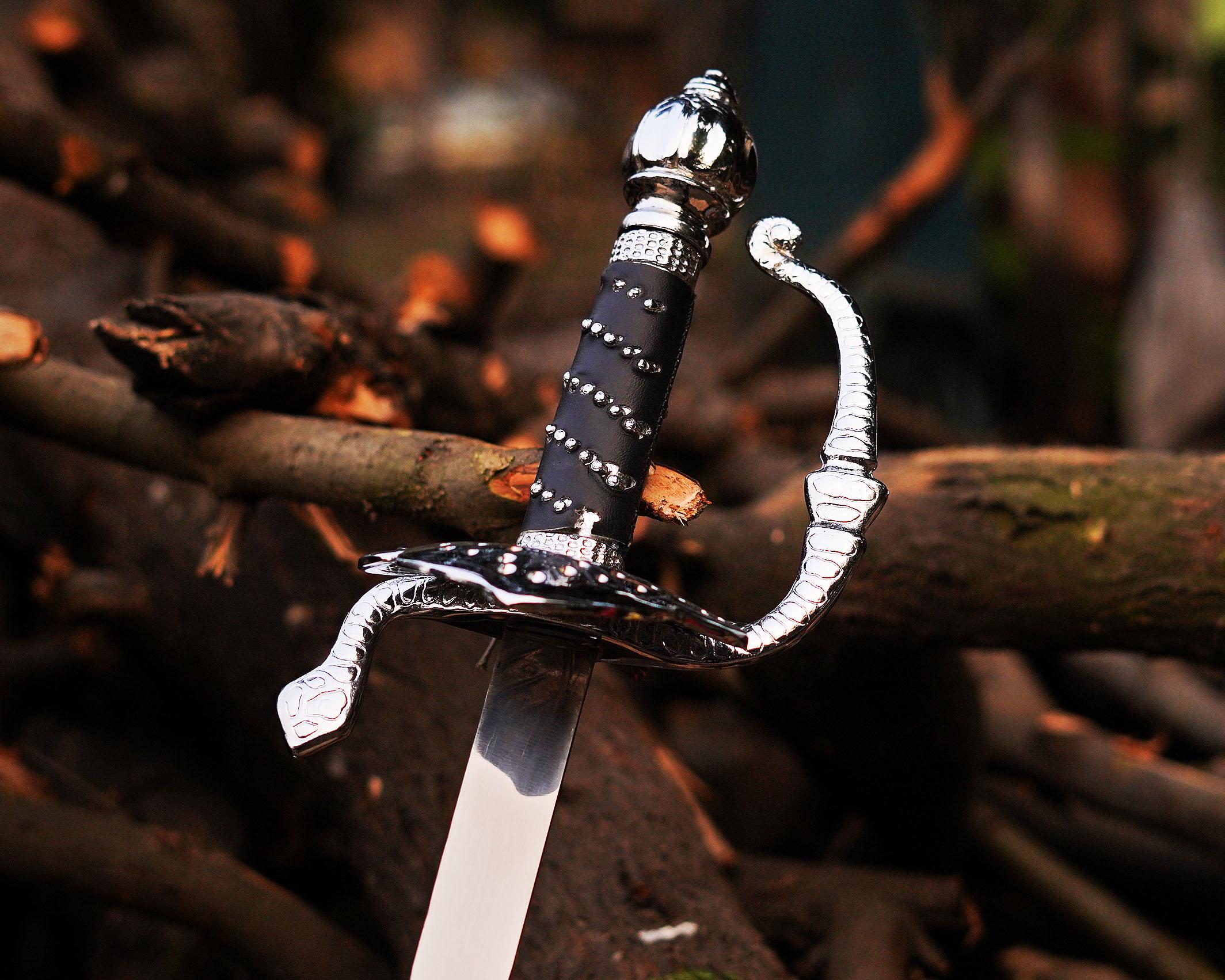 Handmade Zorro Rapier Sword Replica, Stainless Steel, Leather