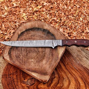 Hand Forged Damascus Steel Fillet Fishing Knife | Chef Fillet knife, kitchen knife , BBQ knife , gifts for him/her, Anniversary Gift.