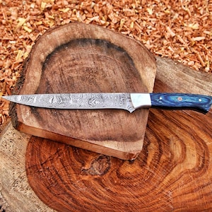 Handmade Fishing Fillet Knife, Damascus Steel Knife, Chef Fillet knife, kitchen knife, gifts for him/her, Anniversary Gift, Christmas Gift.