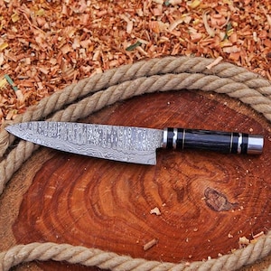 Hand-Forged Damascus Steel Chef Knife | Premium Kitchen Knife | Valentines Day Gift, Gift for Him, Gift for Her, Chef Gift, Anniversary Gift