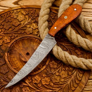 Handmade Damascus Steel Chef Fillet Knife | Fishing Knife, Best Gift For Fishing Lover, Personalized Knife, Anniversary Gift, Christmas Gift