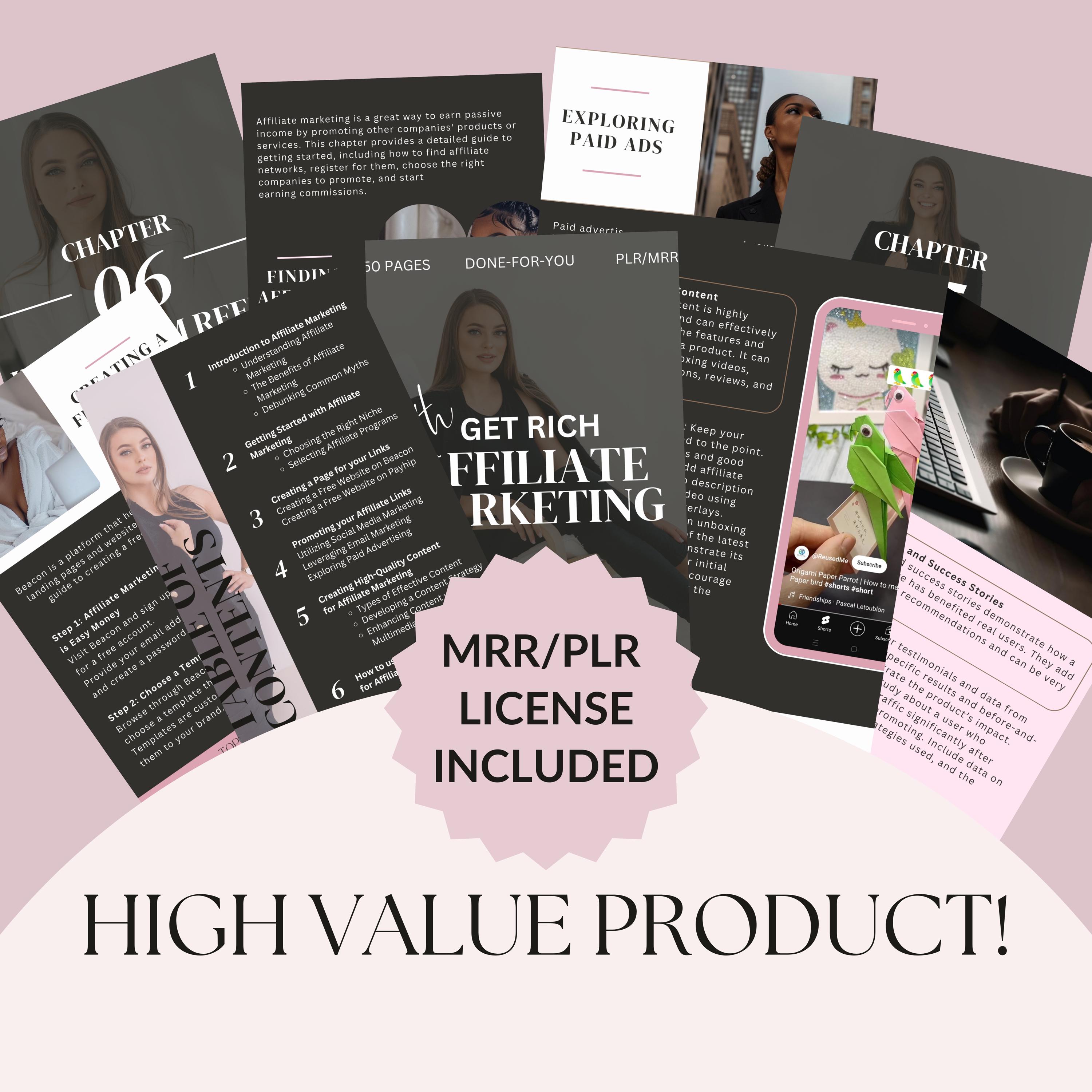 Affiliate Marketing Ebook: Canva PLR Templates, Master Resell Rights ...