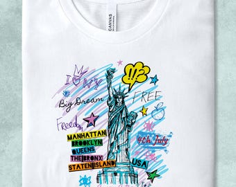 Statue of Liberty 4th of July Shirt for Gift Tee USA Patriotic Pride T-Shirt Independence Day Celebration Gift American Patriotism Tank Top