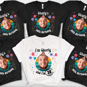 Custom Birthday Face Shirts, Bday Custom Face Shirt, Custom Group Shirts, Personalized Photo Birthday Party Tee, Birthday Shirt For Women