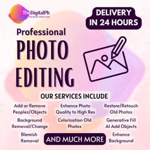 Professional Photo Editing & Restoration: Object Removal, Enhancement