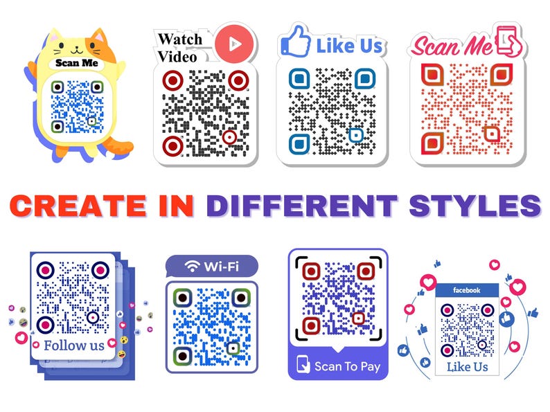 Custom QR Code Business Sign With Logo: Scan to Pay - Etsy