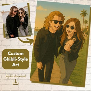 Custom Ghibli Style Portrait: Personalized Anime Art (Digital Download)