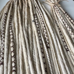 Synthetische Mix Blond Dreads und Zöpfe | Gehäkelte Dreadlocks | DE SE dreads | Handgefertigte Synthetische Haarverlängerungen
