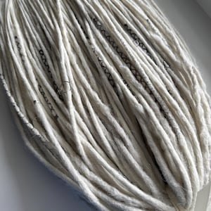 Platinum White Crochet Dreadlocks: Double Ended Synthetic Hair Extensions