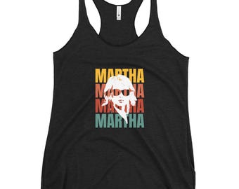 Débardeur Martha Stewart à dos nageur : des méchants stimulants, des coutures brutes avant-gardistes