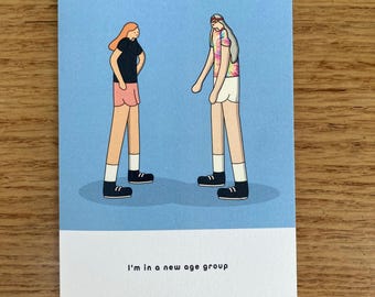 Funny Runner Birthday Card - New Age Group Pun